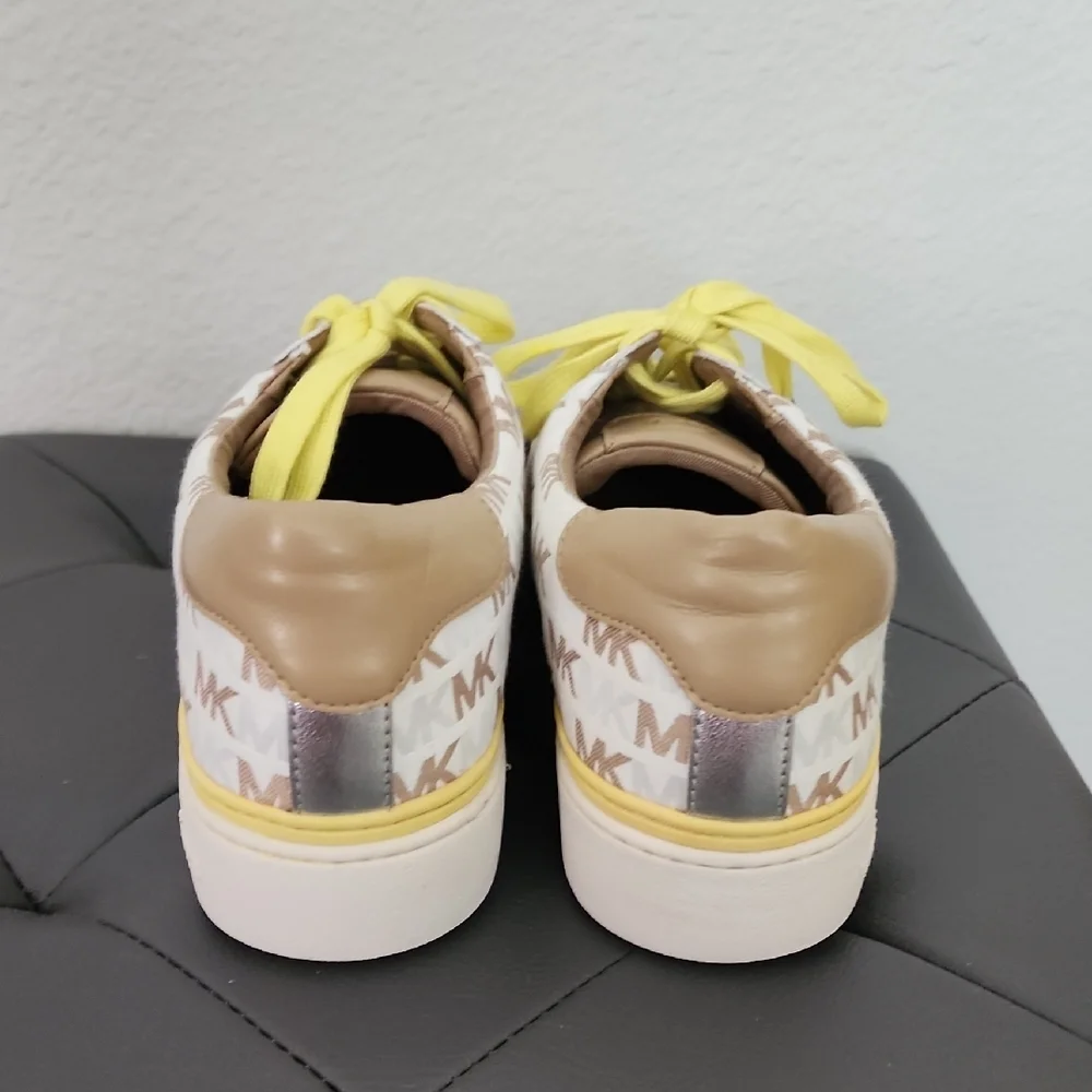 Michael Kors White and Yellow Sneakers - Picture 3 of 4